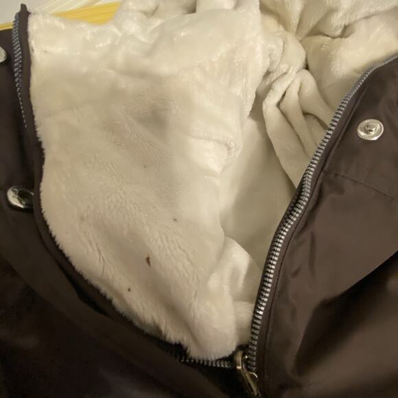 Free Country Coat Jacket Women M Windbreaker Hoodie Faux Fur Lined Outdoor VTG - Picture 15 of 15